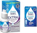 TheraTears Extra Dry Eye Therapy Lubricating Gocce per occhi secchi, fl oz Bottiglia, 2 Conte(Pack of 1) & Liquid Gel Nighttime Lubricating Gocce per occhi secchi, Vial mono-Use, 30 Conte