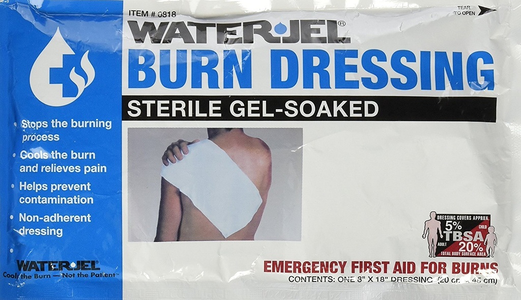Acqua Jel Emergenza Burn Dressing, 8" x 18"