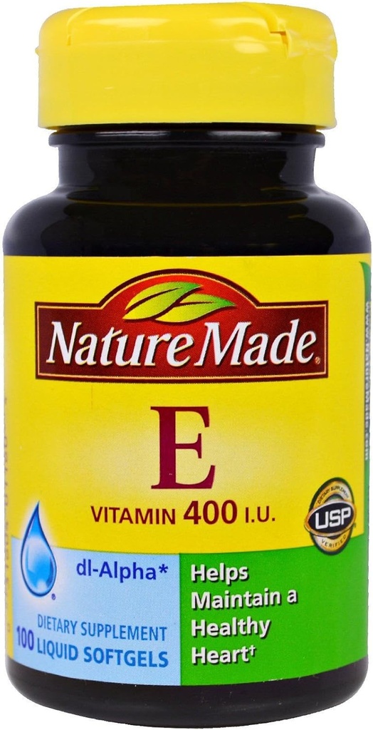 Vitamina E 180 mg (400 IU) dl-Alpha, Integratore alimentare per il supporto antiossidante, 100 Softgels (Pack of 3)