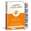 Happy Cultures Gut Feeling Digestion Supplemento Unico Blend of Probiotics for Daily Digestive Health B-Vitamins Gut Health Supplement for Bloating, IBS, Digestion Clinically Tested - 30 Veg Capsules