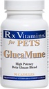 Vitamine Rx GlucaMune - Supplemento di supporto Immune per cani e gatti con Beta Glucan - Vitamine giornaliere per gatti interni - Aiuto in Feline & Canine Wound Care, Gut Health - 90ct