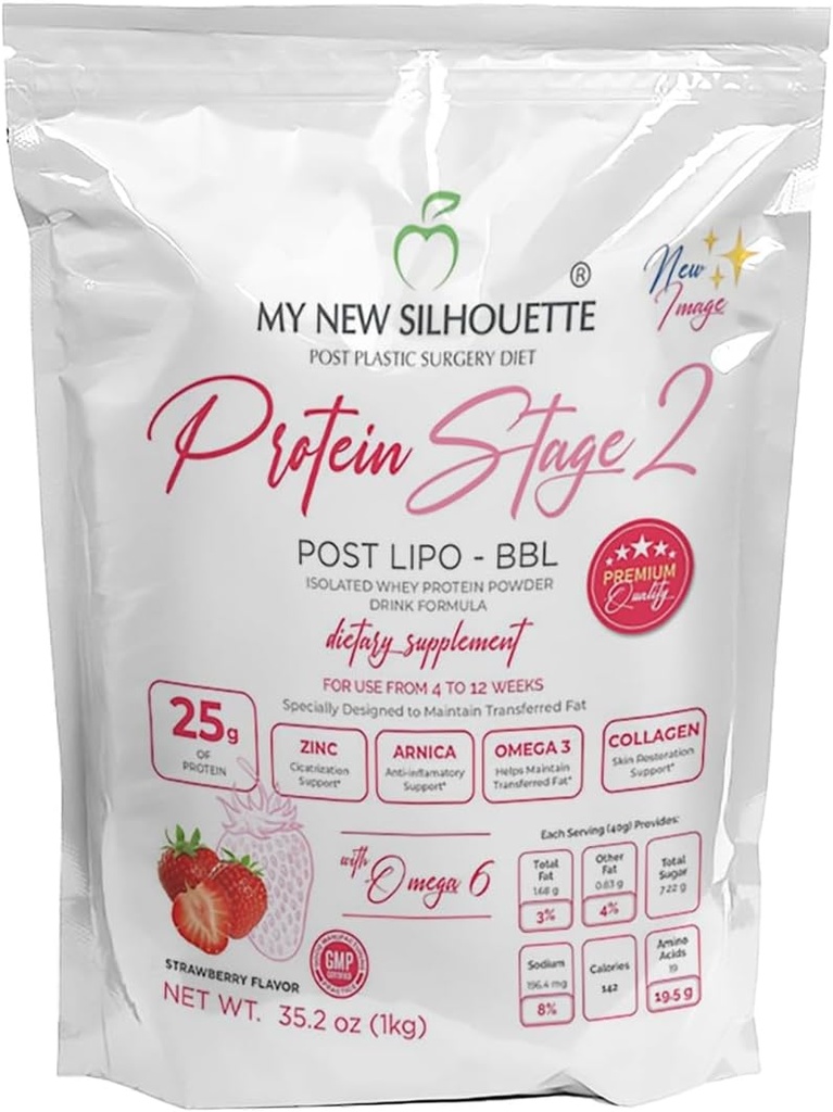 Proteine Il mio nuovo stadio Silhouette 2 con omega + 25 Grammi per Serving (Strawberry)