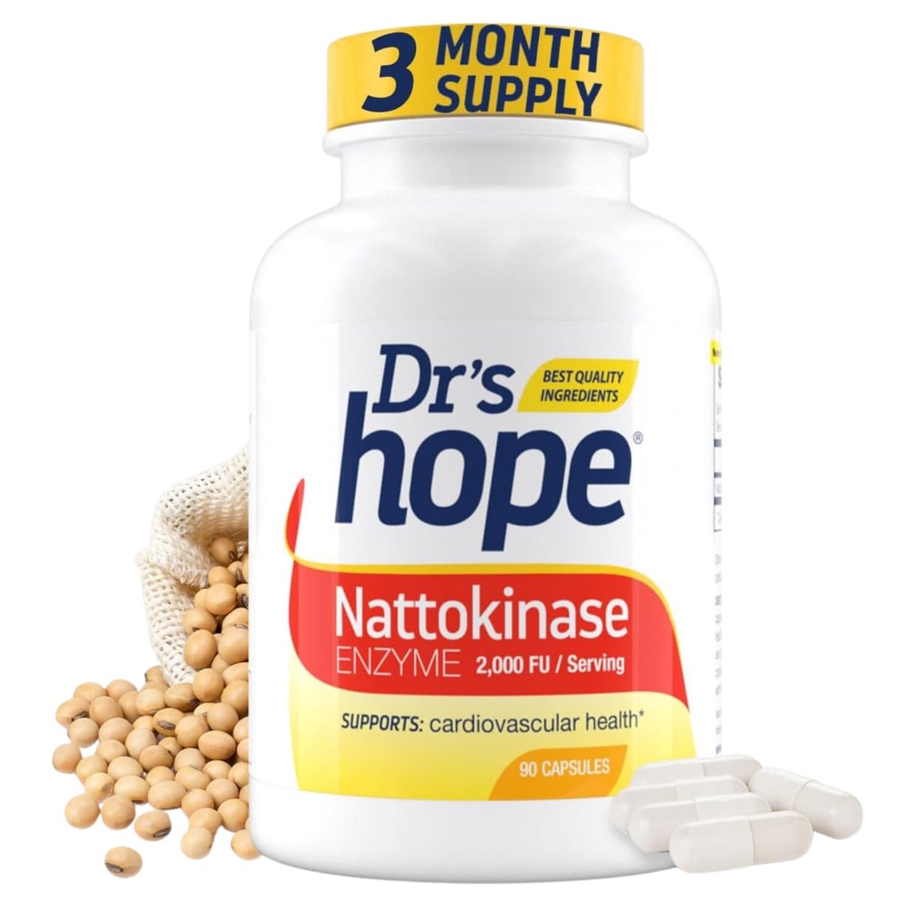 Nattokinase 2000 FU - Nattokinase Supplemento Supporta la salute cardiovascolare e la circolazione sanguigna sana - Non OGM, Gluten-Free, 90 Veggie Capsule, Made in the USA