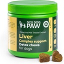 Integratore di fegato e reni Cuciture di disintossicazione del cane, supporto complesso con l'estratto di cardo del latte di alto livello per la salute dei cani, 120 pillole di vitamina aromatizzata del pollo per tutte le razze del cane