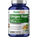 Estratto di radice di zenzero di NusaPure 20:1, 200 mg Equivalente a 4.000 mg per capsule di verdure | 220 Count | Non-OGM
