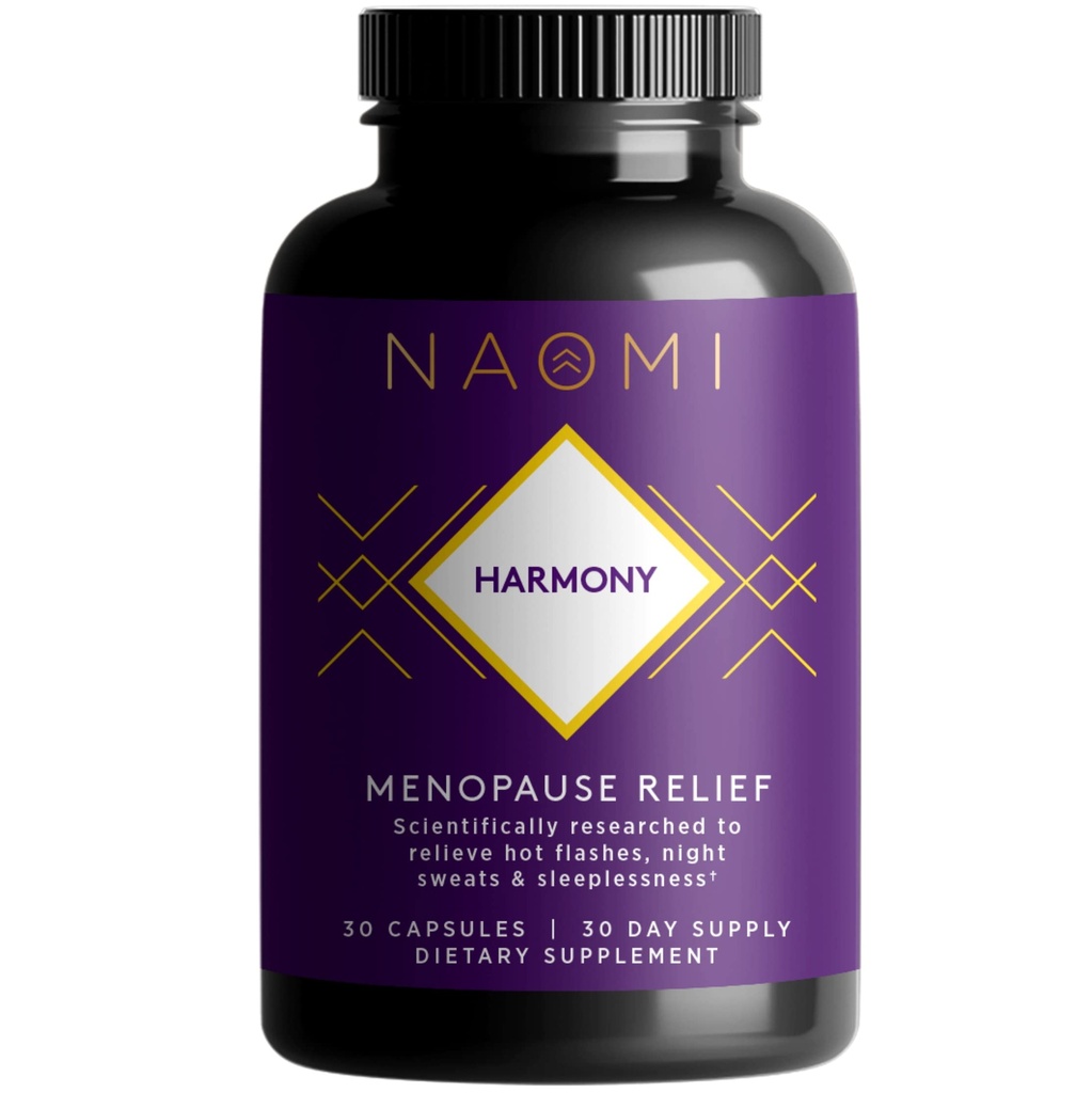 NAOMI Harmony Menopause Relief Supplement – Supporto bilanciamento dell'ormone per i flash caldi – 30 capsule vegetali