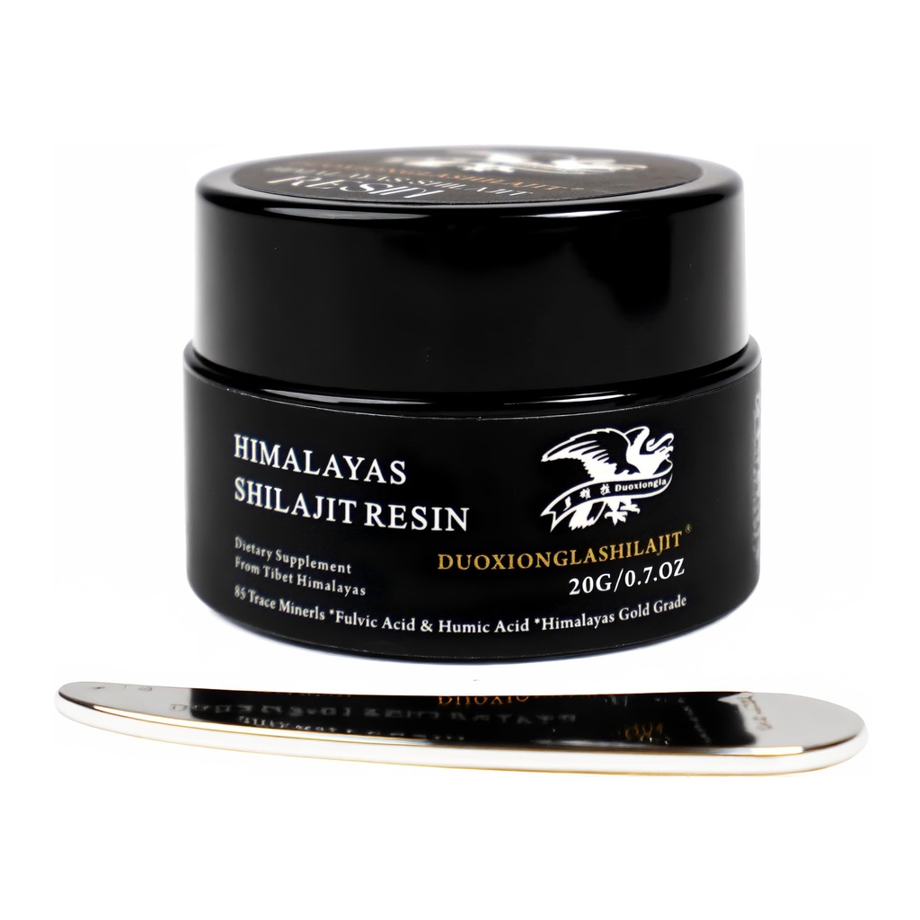 Himalayas Shilajit Resina - Pure Golden Grade | 100% Naturale con 85+ Minerali Trace | Energy Boost & Supporto immunitario per uomini e donne | Lab Tested | 20g, 100 Serve