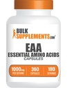 BulkSupplements.com Capsule Aminoacidi essenziali - Capsule EAA, Integratore Aminoacidi Essenziale, Aminoacidi EAAs - Integratori EAA, 2 Capsule per Serving, Alimentazione 180-Day, 360 Capsule