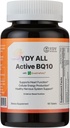 YDY All Active BQ10 - CoQ10 100mg, Vitamina B Complex (B1, B2, B3, B6, B7, B9, B12, Pantethine) - Supporta la salute cardiaca, l'energia cellulare - 60 compresse