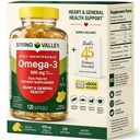 Spring Valley Omega-3 da Fish Oil 500 mg 120 Conta, SoftGels, General & Heart Health Integratore alimentare Bundle con Luall 45 Diabete Decoded