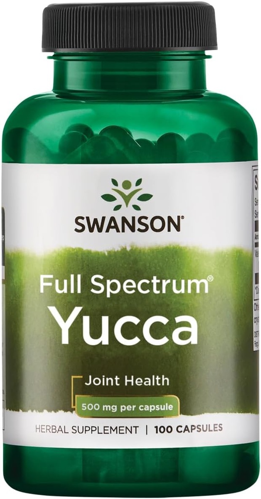 Swanson Premium Brand Full Specturm Yucca 500 Milligrams 100 Capsule
