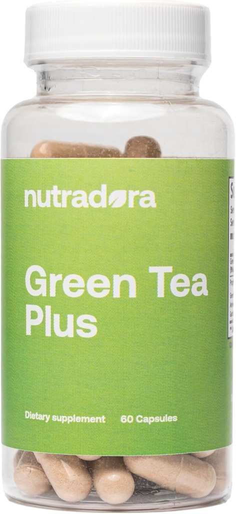 Estratto di tè verde capsule con EGCG e Estratto di chicco di caffè verde - Integratore di erbe organico con supporto digestione per le donne e gli uomini, Vegan, 60 pillole