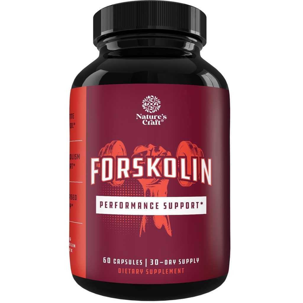 Supplemento di perdita di peso Forskolina di massima resistenza per gli uomini e le donne - Forskolina pillole di dieta rapida agisce naturale Potent bruciatore grasso costruisce muscolo Boosts energia 60 capsule vegetali