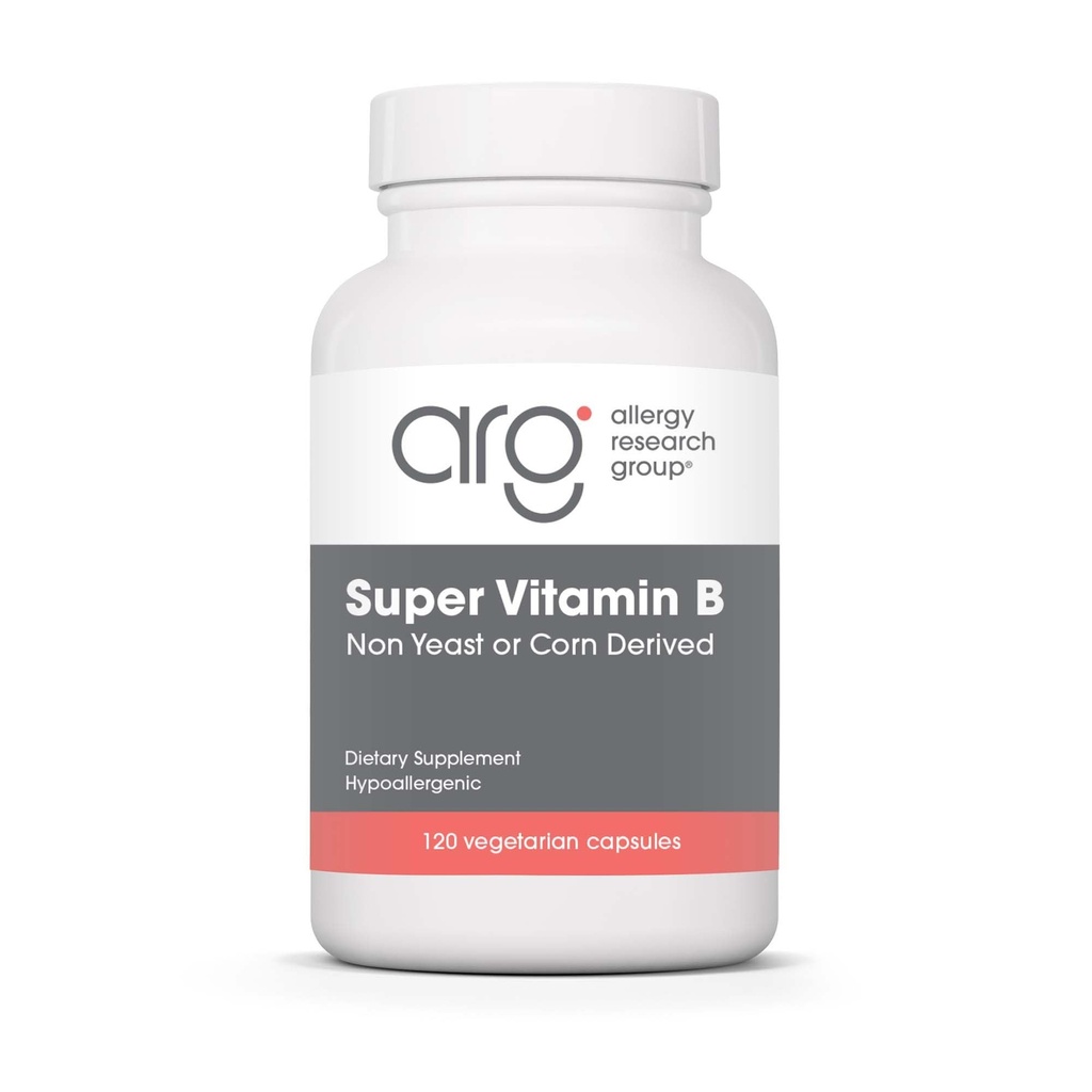 Gruppo di Ricerca Allergia Integratore Super Vitamina B - B Complesso Vitamina per Uomini e Donne, con Vitamina B12 e B6, Capsule Vegetariani - 120 Conte
