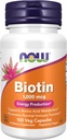 NOW Integratori alimentari, Biotina 1.000 mcg, Metabolismo aminoacido*, Produzione energetica*, 100 capsule