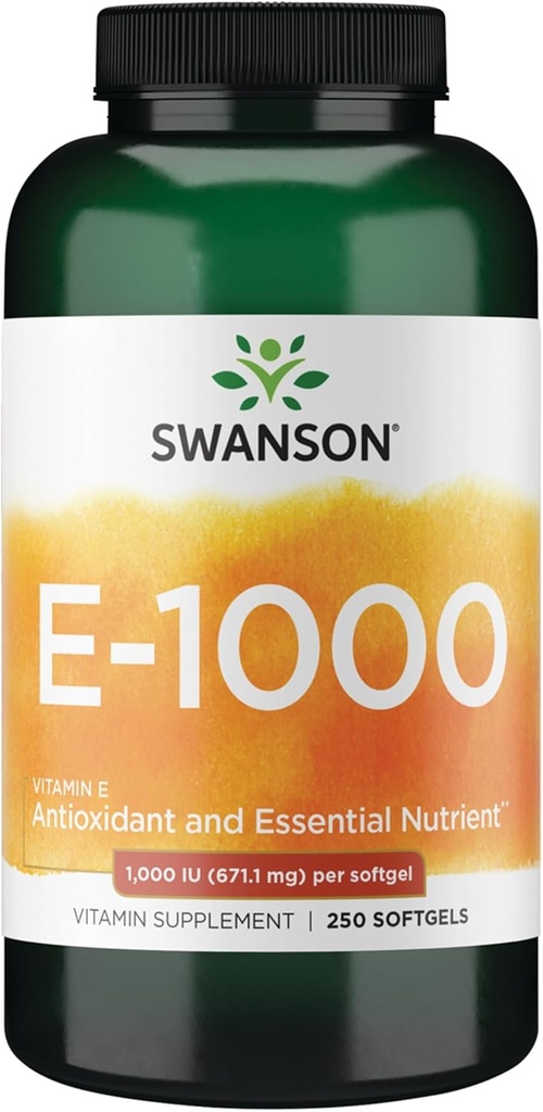 Swanson Vitamina Naturale E 1000 Iu (671.10 Milligrammi) 250 Sgels