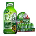 Vitamin Energy Focus+ Extra Strength Energy Shot Grape 12 Pack, 260mg Natural Caffeine, B-Vitamins, CoQ10, Aminoacidi, Focus, Produttività & Clarity, Zero Sugar, Gluten-Free, 1.93 fl oz