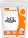BulkSupplements.com Coenzyme Q10 Polvere - Coenzyme Q10 200mg supplemento, supplemento nutrizionale - Gluten Free, 200mg per porzione, 10g (0.35 oz) (Pack of 1)