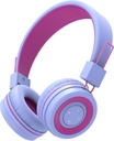 iClever BTH02 Cuffie Bluetooth per bambini, tempo di riproduzione 93H, pieghevole, fascia regolabile, Bluetooth 5.4, cuffie wireless per bambini con microfono per IPad/Tablet/School/Travel, viola