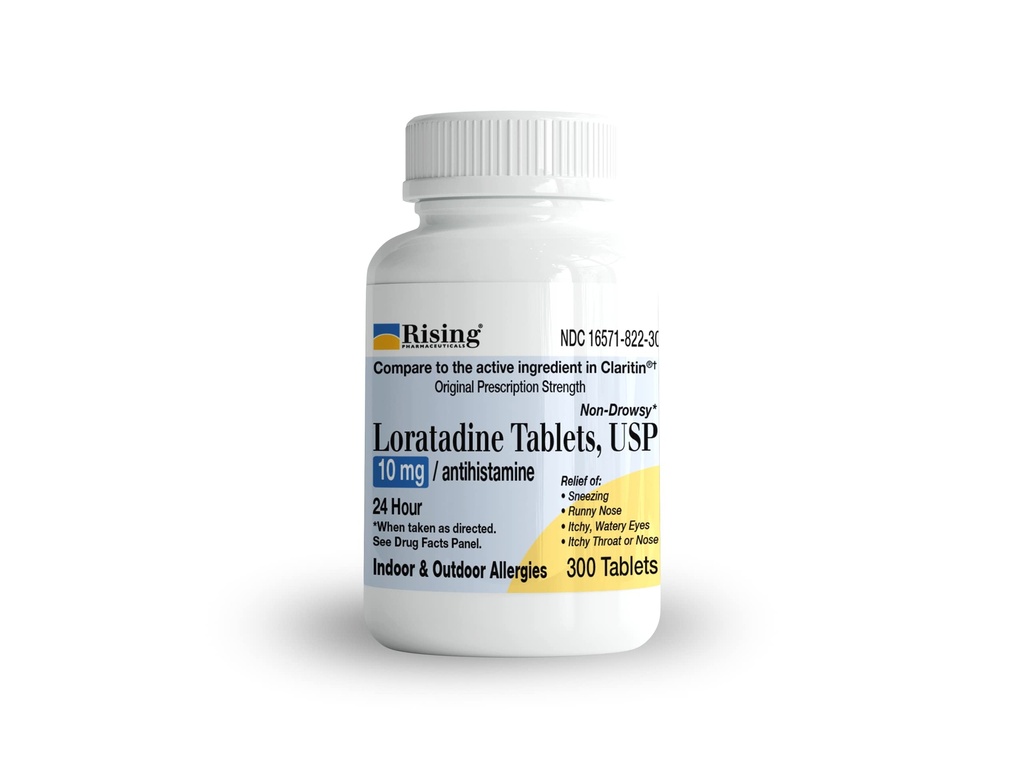 Rising Pharma Allergy Relief - Loratadine Tablets 10mg - Antihistamine, Allergy Relief Prodotto - 300 Tavole