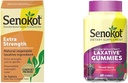 Senokot Extra Forza Lassativo vegetale naturale per il sollievo durante la notte Rilievo occasionale costipazione, 36 conteggio & Supplemento dietetico Gummies lassativo, Estratto di senna naturale, Gentle