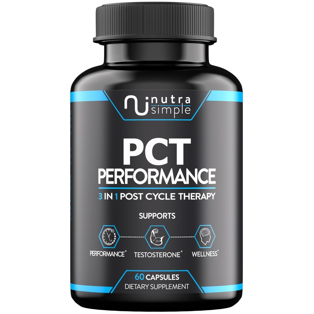 Supplemento PCT per gli uomini, 3-in-1 Post Cycle Support & Natural Booster con Estrogen Blocker, Liver Support Formula, Made in USA, con Fenugreek, Chrysin, Tongkat Ali, Milk Thistle - 60 Capsule