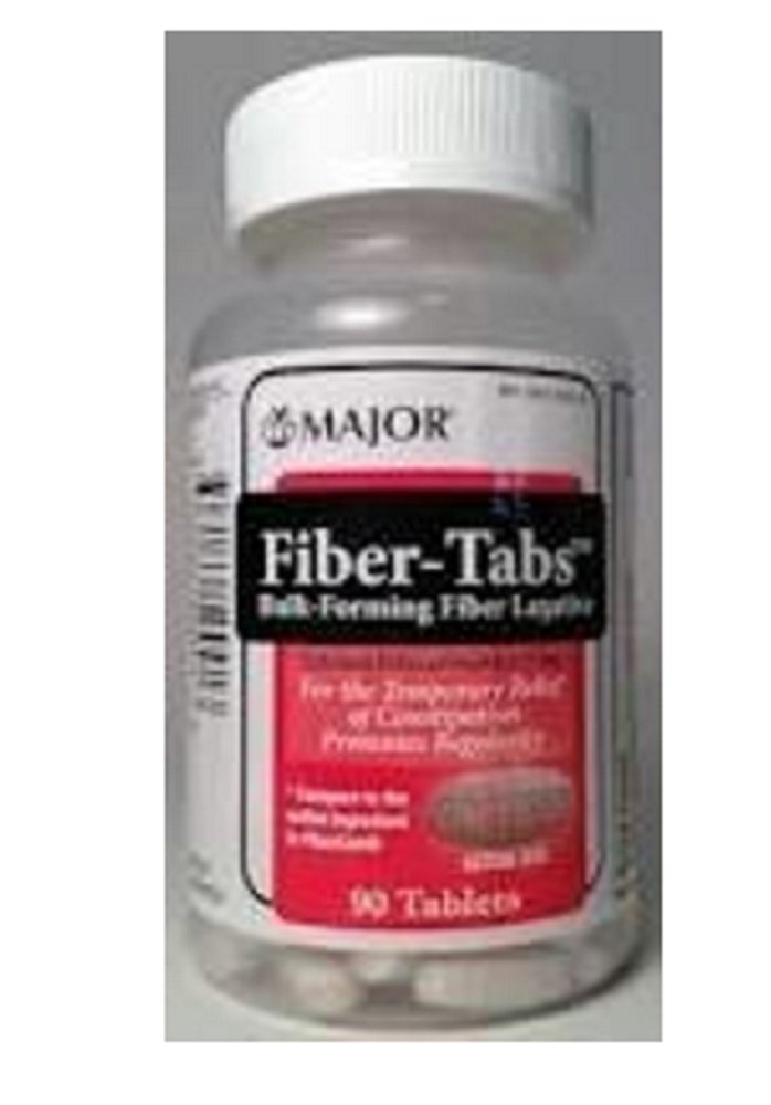 MAJOR Fiber-Tabs Tablets 500 Mg - Tavolini in fibra per donne e uomini - Rilievo di costipazione occasionale per adulti - 90 compresse - Confezione da 6