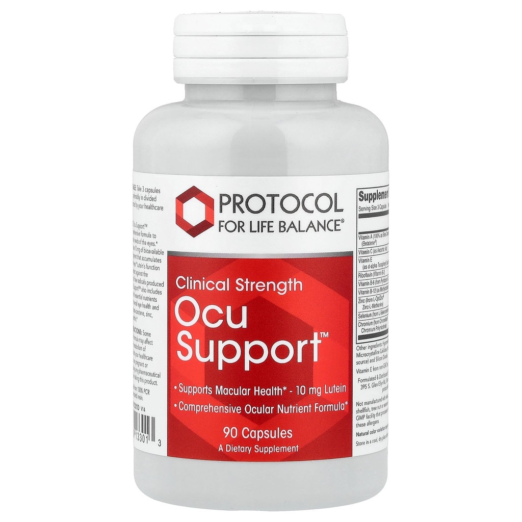 Protocollo per il bilanciamento della vita - Ocu SupportTM (forza clinica) - Formula completa con Lutein per sostenere la salute maculare e la funzione globale degli occhi - 90 capsule