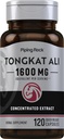 Piping Rock Tongkat Ali | 1600mg | 120 capsule | Estratto di Longjack | Supplemento di erbe | Non OGM, Gluten Free