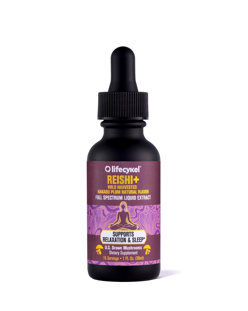Life Cykel - Estratto di funghi Reishi con Wild Kakadu Plum - Potent Immune & Sleep Support Supplement, Vitamin-C Rich Adaptogen Gocce di funghi - 1 Fl Oz