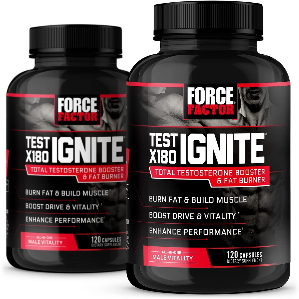 FORCE FACTOR Test X180 Accensione 120ct 2-Pack, 240 Conte