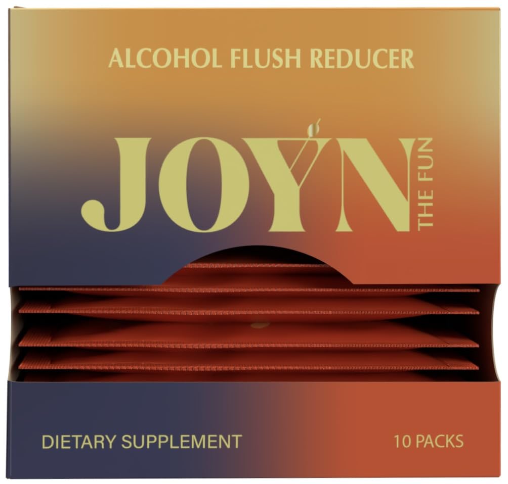 Integratore JOYN per la prevenzione del flusso di alcool, disintossicazione, supporto del fegato, sollievo asiatico di Glow | Sentire meglio prima e dopo aver bevuto | Vitamina con DHM, cardo del latte, Glutathione, vitamina B12 | 10 Serve