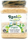 Rani Organics Psyllium Whole Husk Powder (Isabgol), Dietary Fiber Supplement, USDA Organic 9.8oz (280g) PET Jar ~ Tutto naturale | Vegan | Gluten Friendly | Non OGM | Indian Origin