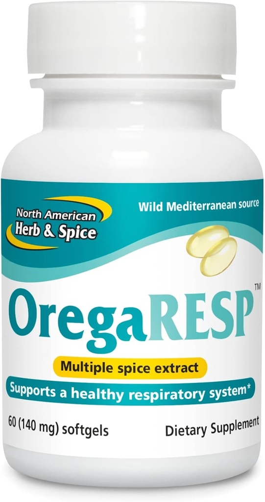 NORTH AMERICAN HERB & SPICE OregaResp P73-60 Softgels - Supporta Immune & Respiratory Health - Multipla Spice Oil Complex with Oreganol P73 Oregano Oil - Non-GMO - 30 Serve