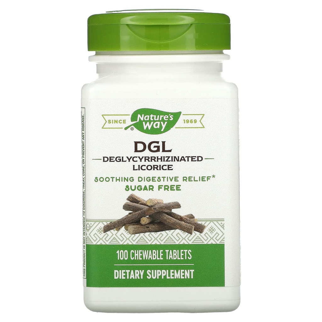 Terapia enzimatica, DGL (senza Fruttosio), 100 compresse masticabili. Confezione da 1