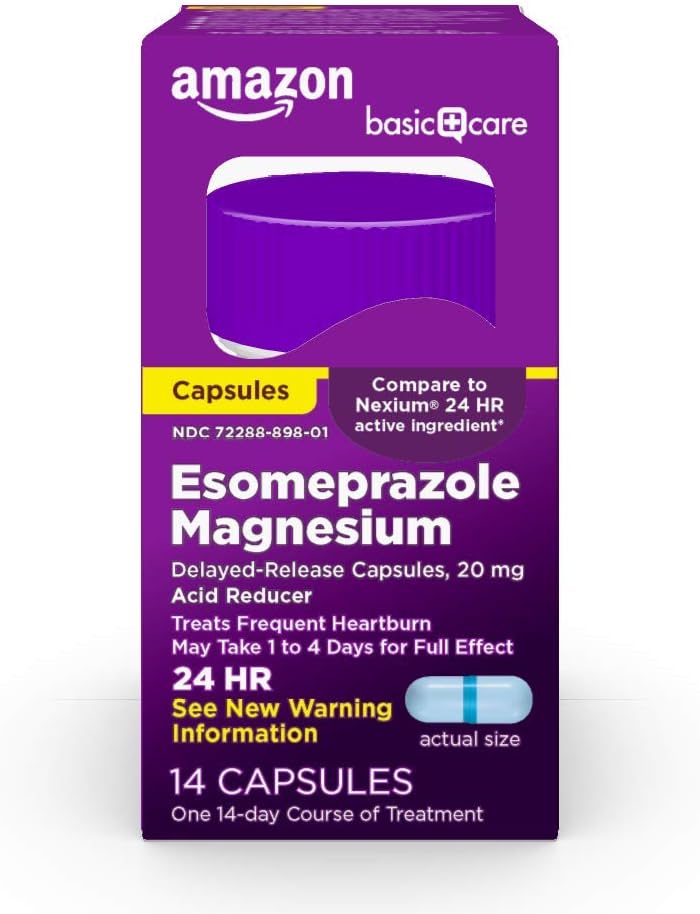 Basic Care Esomeprazole Magnesium Delayed Release Capsules, 20 mg, Acid Riduttore, 14 Conte