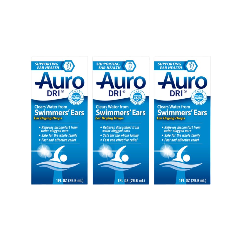 Auro-Dri Ear Water-Drying Aid, aiuta l'orecchio dei nuotatori, 1 Fl Oz (Pack of 3)