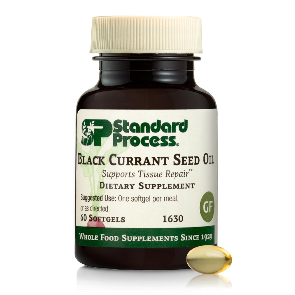 Olio di semi di ribes nero di processo standard - Supporta il flusso sanguigno e la salute - aiuta la funzione del sistema immunitario sano - cura del tessuto naturale - senza glutine - 60 Softgels (60 Servings)