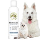 Wholistic Pet Organics Salmon olio: Deep Sea Wild Alaskan Salmon olio per cani e gatti - Natural Omega 3 Dog Fish Oil Supplement con EPA e DHA per pelle, cappotto, cuore e salute del sistema nervoso