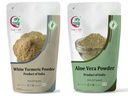 Multi pack | Polvere curcuma bianca + Aloe vera in polvere fascio | 8 oz ciascuno