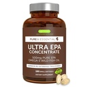 Igennus Ultra Pure Omega-3 EPA 500mg, Olio di pesce selvatico certificato IFOS, Forma di trigliceridi rTG avanzata, Non OGM, 180 Small Softgels