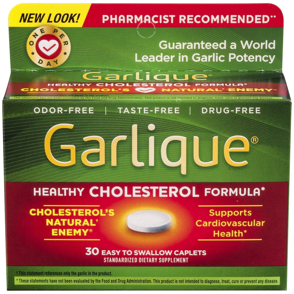 Garlique Cardiovascolare Integratore alimentare, Verde, 30 Conte