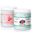 Kiala Nutrition Super Greens, Polvere di Greens Organic, Polvere di Spirulina & Chlorella Superfood, Zucchero & Gluten Free Vegan, Miscela di Spectra, Watermelon & Bacca mista 2 Pack