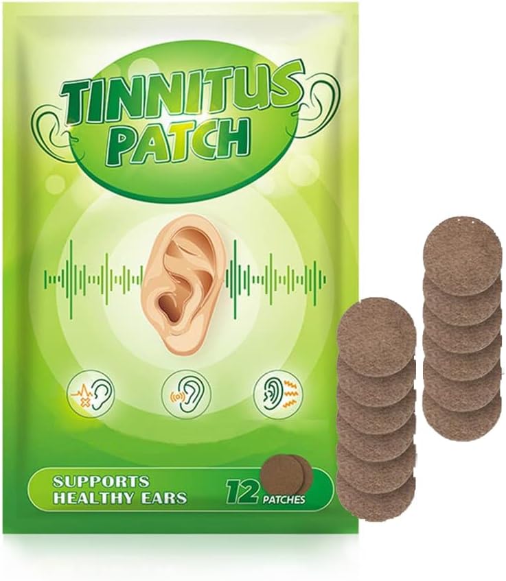 Tinnitus Patch per Anelli Ears,Tinnitus Ear Patches Formula naturale per Earaches (12 Patches)