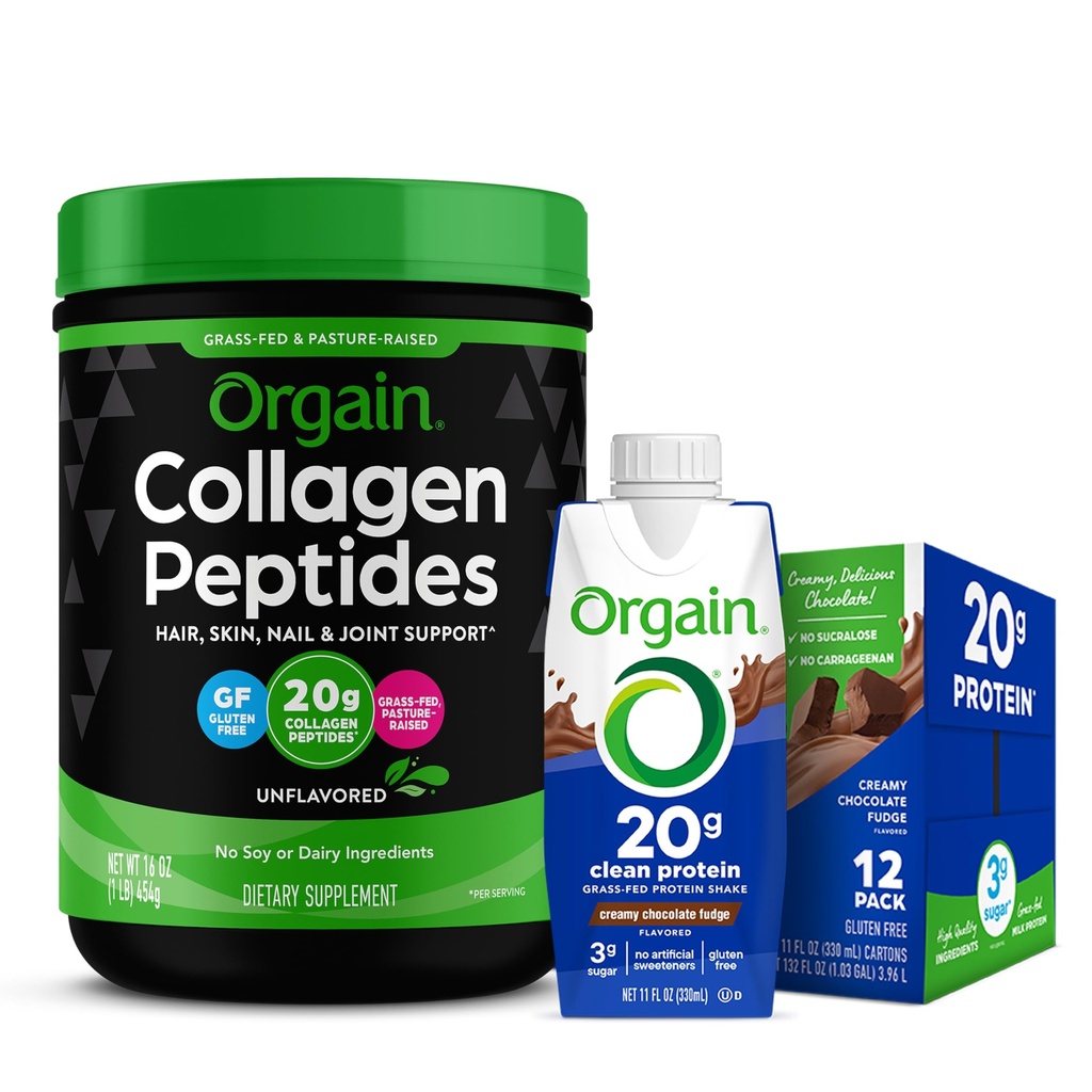 Polvere di proteine di peptidi di collagene idrolizzato dell'erba dell'orgaina - Paleo & Keto Friendly, supplemento di amminoacidi, pascolo aumentato e l'erba Fed Clean Protein Shake, Fudge di cioccolato cremoso - sostituzione del pasto