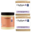 Chatham Natural Skin Care Over Butter Eczema Therapy 6oz e 2 x Eczema Relief Soap Bars 5oz Bundle | Con Colloidal Gluten Free Oatmeal
