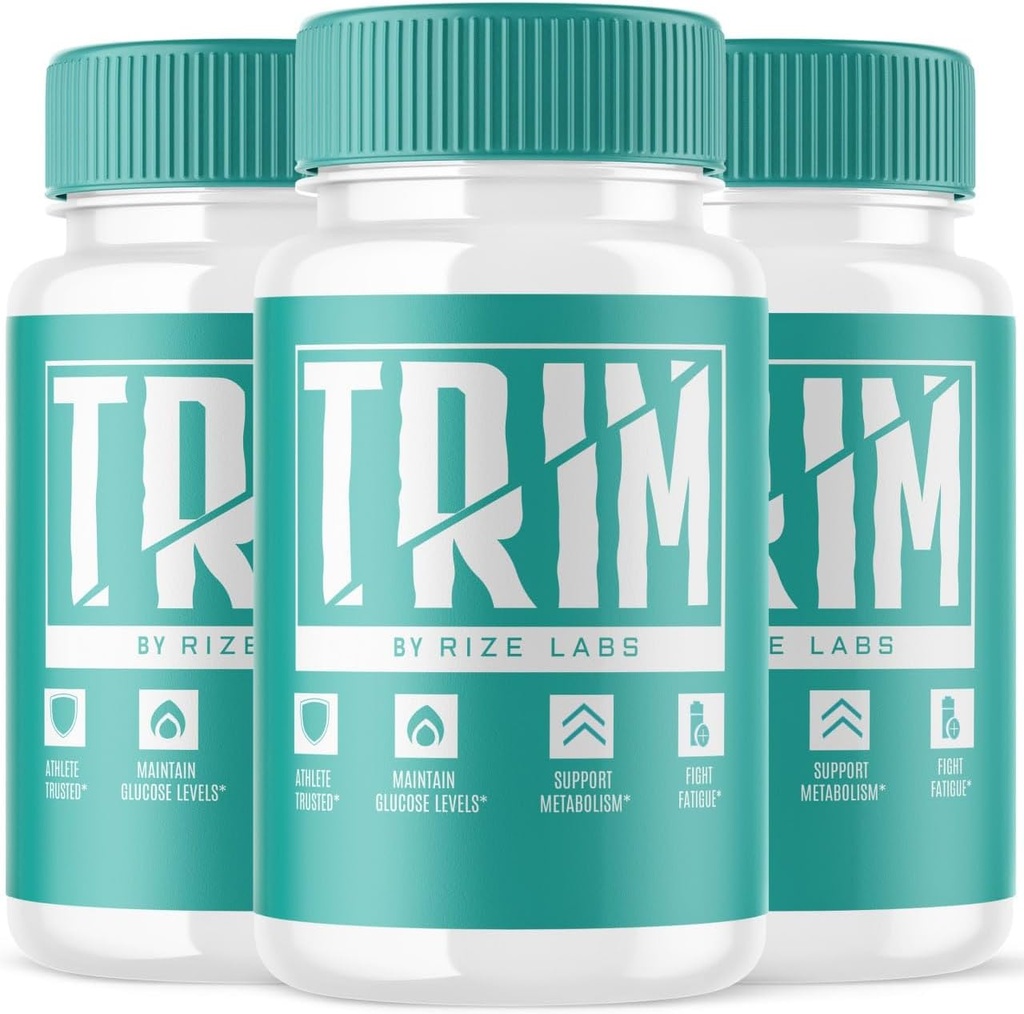 Rize labs Trim Supplement, Capsule per Perdita di Peso Avanzata, Pillole Curate per Spingere attraverso la Fase di taglio e scultura una Fisica Sculturata - Confezione da 3(180 capsule)