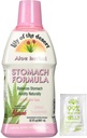 Lily of The Desert Stomach Formula, Organic Aloe Vera Juice with Slippery Elm, Chamomile, Peppermint e Ginger for Gut Health, Acid Reflux, Heartburn Relief, 32 Oz, Gelly Sachet Incluso.