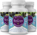 Integratori Perfetti – ResGrape Resveratrolo Perfetto – 60 Capsule – Trans-Resveratrolo & Organic Muscadine Uva - 3 Pack