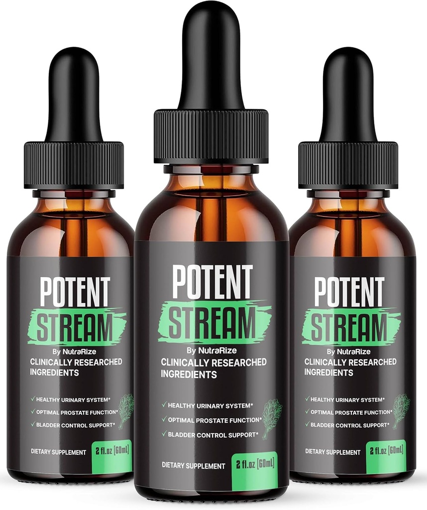 NutraRize (Pack of 3 Potent Stream Drops, Advanced Prostate Supplement - Supporto naturale per la salute della prostata, massima resistenza, recensioni (90 Serve)